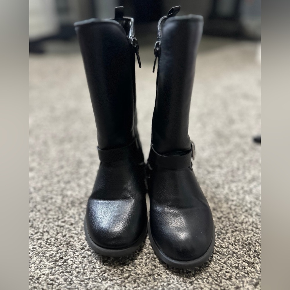 Oshkosh Black Toddler Calf High Boots